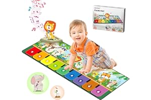Rodzon Pianino dla niemowląt z 10 zwierzętami, zabawki dla niemowląt 1 2 3 lata, mata do tańca dla dzieci, prezent urodzinowy dla chłopców dziewcząt 24m+, 63301