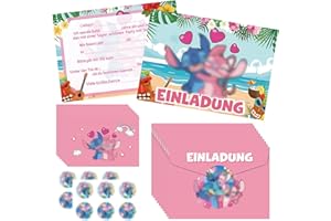 ZEILABANG KAKADI Einladungskarten Kindergeburtstag,12 Umschläge,12 Deutsche Einladungskarten,12 Tattoo Aufkleber,Partyeinladungen Einladungen Kinder,Einladungskarten Geburtstag Junge Madchen