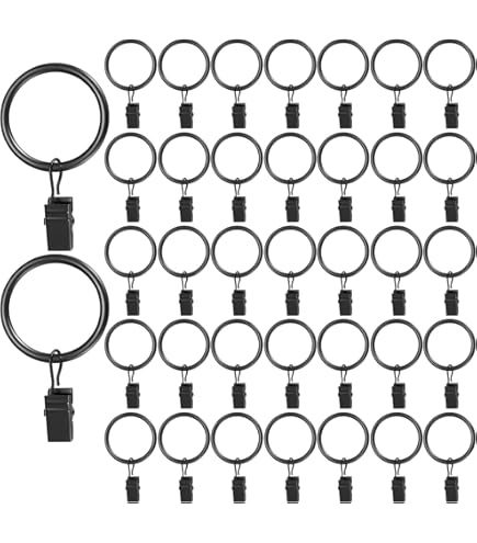50 stuks gordijnringen met clips, roestvrije metalen gordijnring, 32 mm