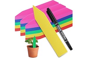 BECHOICEN Plastic Plant Labels, 150Pcs Plant Tags Garden Plant Markers Plant Labels for Garden Seed Potted Herbs Flowers Vegetables, Multicolor