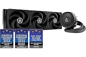 ARCTIC Liquid Freezer III 360 - PC à Refroidissement par Eau, Refroidisseur d’Eau Tout-en-Un pour processeur AIO, Compatible Intel LGA1851/1700 et AMD AM5/4, Pompe à Commande PWM Efficace - Noir