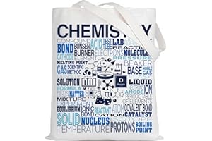 LEVLO Bolsa de mano de lona para química, regalo para profesores de química, bolsa de hombro para amantes de la química