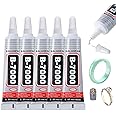 B7000 Glue, Jewellery Glue, Kaluofan 5PCS 15ML B7000 GlueClear Fabric Glue, Multi-Purpose Glues for Rhinestone Crafts Jewelery Fabric Leather Wooden Glass Metal (5 * 15ML)