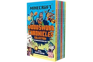 Minecraft Woodsword Chronicles 6 Book Slipcase: Official illustrated LitRPG children’s gaming fiction – perfect for fans of A Minecraft Movie and kids aged 6, 7, 8 & 9!