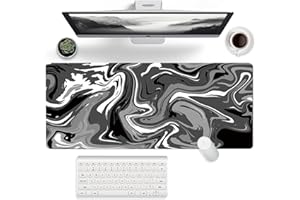 FYting XL Gaming Mouse Pad, 900x400mm, Black+White, Rubber, Large, Non-slip, Waterproof, Stain-proof, Suitable for PC, MacBook, Laptop