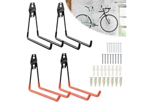 Forhandy 4 sztuki haków ściennych, garaż ze śrubami, duży hak do dużych obciążeń, garaż, maks. obciążenie 30 kg, podwójny hak do dużych obciążeń, haki ścienne do organizacji garaży i urządzeń