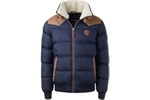 Geographical Norway Abramovitch Mężczyźni - ciepły płaszcz na jesień zimę - ciepła kurtka męska z długim rękawem wiatroszczelna kurtka