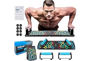 MINXIN Push Up Board,Planche de Pompes Multifonctionnelle,pliable Portable Push Up Training Frame,équipement de fitness pour la maison,pour travailler les muscles du torse, brûler les graisses et renforcer