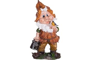 ‎BIRENDY Birendy Zwerg Mit Giesskanne Gartenzwerg 55cm Gartenfigur Dekozwerg