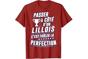 IDÉE CADEAU SUPPORTER FOOT LILLE Lille Champion De France Supporter Lillois Football T-Shirt