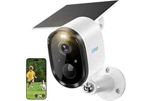 litokam Little elf Security Camera Outdoor, 2K WiFi CCTV Home Security Camera with Solar Panel & Color Night Vision, Battery Operated Indoor Camera with 2-Way Audio, Works with Alexa