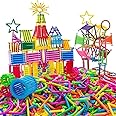 SOUVENIR 230 Pieces Building Blocks with 3D Shapes Educational Construction Puzzle Interlocking Creative Kit Best Gift Stem Toy Block Game for Kids Boys Girls Children- Multicolor (Age 3+)