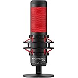 HyperX HX-MICQC-BK QuadCast - Standalone Mikrofon mit umfangreichen Funktionen für Streamer Gamer