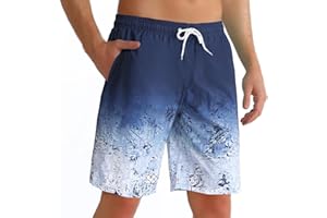 ELETOP Men's Swimming Shorts Swim Trunks Quick Dry Board Shorts Men Performance Beach Shorts Surfing Shorts with Mesh Lining S-4XL