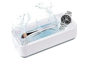 Judavry Nettoyeur à Ultrasons, 450ml Nettoyeur Ultrasons Portable, Appareil de Nettoyage à Ultrasons Professionnel pour Lunettes,Bijoux, Montre, Clean Pod Lunettes