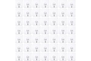 INPION 50 sztuk haczyków samoprzylepnych Wytrzymałe haczyki ścienne Mocne haczyki samoprzylepne 22 funty/10 kg Bezszwowe haczyki Przezroczyste haczyki