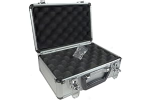 BUZE-ONLINEVERSAND BUZE Aluminium Pistolenkoffer, Waffenkoffer Außenmaße 270X185X115mm Universalkoffer 2,7 Liter mit Schlösser und 2 Schlüsseln