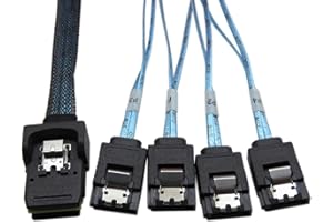 YIWENTEC Mini SAS 36P SFF-8087 do 4 SATA docelowe złącze dysku twardego kabel danych (0,5 m) ¡
