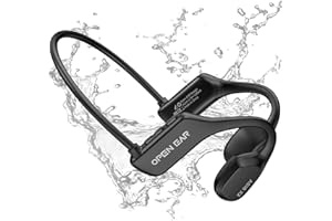 BEARTAIN Bone Sound Headphones Bluetooth 5.3 Swimming Headphones Underwater IP68 Swimming Waterproof Headphones Wireless for MP3 Built-in Memory Perfect for Swimming Running Cycling AS18