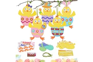 MAIBAOTEMBT Osterküken Bastelset für Kinder, 10 Stück Filz Ostern Basteln für Kinders, Bastelset Frühling für Kinder, Osterdeko zum Basteln für Ostern, für Mädchen Jungen Frühling Ostern Party Geschenk