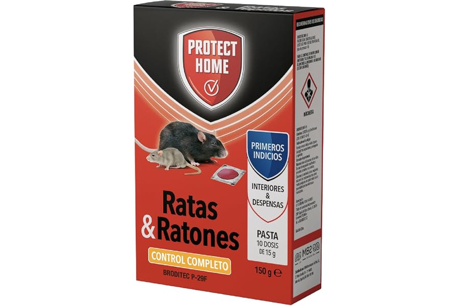 Protect Home atrayente de ratas y ratones, en formato pasta de Alta eficacia y atracción, Zonas interiores y despensas, Ratas
