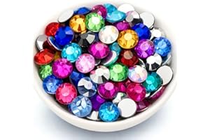 Little Snow Direct® Pack of 1000 Resin Crystal Flat Back Rhinestones Diamante Gems Nail Art & Crafts (Mixed Colours, 5mm)