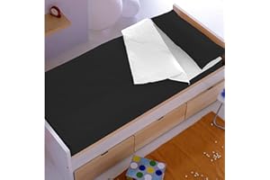 FM TEX Saco Nórdico con Cremallera Liso sin Relleno (20 Colores a Escoger) (90 cm, Negro-Blanco)