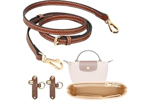 ALICEEDG Bandoulière pour sac Long Champ pour femmes, organisateur pour Longchamp, organisateur de sac avec plusieurs poches pour Longchamp Mini, bandoulière réglable sans poinçon (1,2 cm)