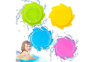 VNKLOMES Wasser Frisbee Kinder Soft 4 Stück Wasserfrisbee Splash, 14.5cm Wasser Wurfscheibe aus Schaumstoff und Silikon, Wasserspielzeug Kinder Outdoor, Wasser Spiele für Strand und Wasserspielzeug Pool