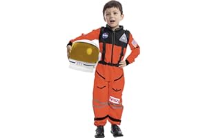 Spooktacular Creations Costume d'astronaute bleu avec casque pour enfants, costume spatial, combinaison spatiale, costume d'astronaute d'Halloween NASA Costume pour garçons Girls Pretend Role Play Dress-Up
