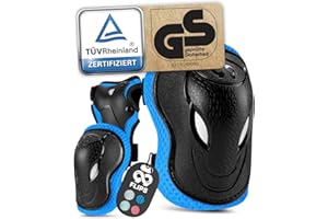 99FLIPS Ochraniacz na rolki dla dzieci Zestaw ochronny [6 szt.] do jazdy na rolkach i skejtowania dla dzieci - ochrona na kolana, łokcie, ochraniacze rąk