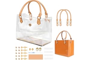 Orifesio Transparente Handtasche, Klar PVC DIY Tote Tasche Making Kit, Durchsichtige Tragetasche, DIY Taschen Set, Handgefertigte Geschenktüten Zubehör, Geschenktüten-Makeover, Transparent Bag Set