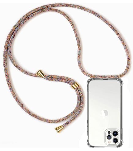 Yoedge Handyhülle Mit Kette Für IPhone 13 Pro (6,1 Zoll) – Blumenmuster, TPU Silikon, Stoßfest | Mit 160 Cm Band