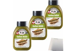 usy Bundle für P&W Gurken Relish 3er Pack (3x300g Flasche) + usy Block