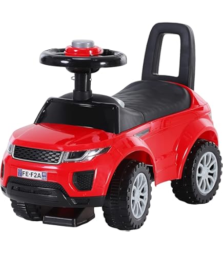 DOLU Einhorn Sit N' Ride Push Along Auto - Pinkes Lauflernspielzeug Für Kinder