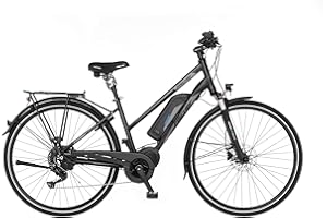 ‎FISCHER FISCHER E-Bike Trekking VIATOR 1861 Elektrofahrrad für Damen und Herren, RH 44cm / 49cm, Mittelmotor 80 Nm, 48 V Akku, schwarz matt