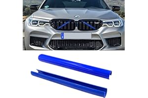 Jaronx Compatible with BMW Grill Inserts Trims for 1 2 3 4 5 6 7 Series, F20 F22 F30 F32 G30 G32 G11 G12, Compatible with BMW V Brace Wrap Covers Blue Grill Stripes Grille Inserts Stripes Wrap(Blue)