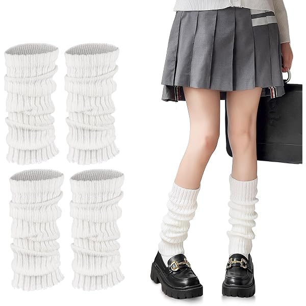 2 paar zwarte gebreide beenwarmers voor vrouwen meisjes