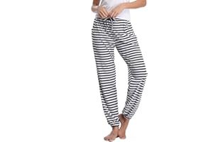 Nieery Pantalones Chándal Mujer Algodón Pantalón Largos con Bolsillos Casuals Casa Dormir Pantalón Suave y Confortable para Yoga