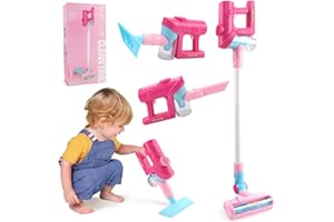 Jenilily Aspirateur électrique Jouet, avec lumières, Sons.prétendent Essayer Les Outils de Nettoyage, pour Les Enfants âgés de 3 à 6 Ans Anniversaire