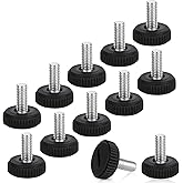 12 PCS Furniture Leveling Feet Adjustable 1/4" Thread Furniture Feet Levelers, Heavy Duty Leveling Feet Screw on Furniture Le