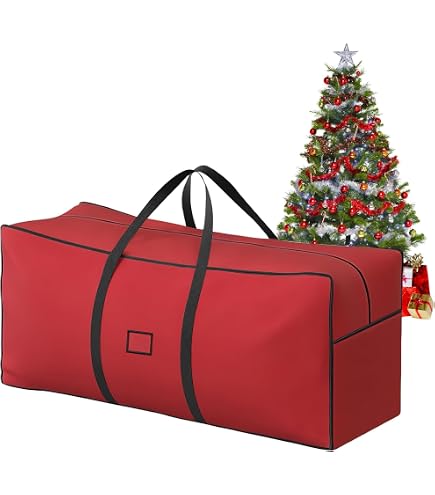Borsa Impermeabile Per Albero Di Natale In Tessuto Oxford 600D – Chiusura A Doppia Cerniera, 4 Manici, Capacità Maxi