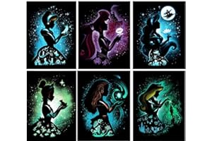 AIKEWO 6 Pack Princess Diamond Painting Kits for Adults - 5D Diamond Art Kits for Beginners,DIY Round Full Drill Painting with Diamonds Gem Art and Crafts for Home Wall Decor Gift(12X16 Inch)