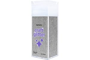 HEMWAY Paillettes pour artisanat Shaker Résine Argent Tumblers Cartes Bijoux de Noël Bougie Microfine Ongles Visage Cosmétique 130g / 4,6oz
