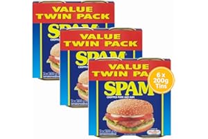 ASOKOBOX Spam Chopped Pork and Ham 6 Pack Bundle - with 6 x 200g Cans Hormel Spam - Delicious and Versatile