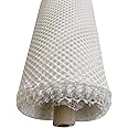 EU Fabrics Diamond Fish Net Mesh Fabric - Lightweight 129gsm Polyester/Spandex Material - Perfect for Fashion Vests, Bridal Dress Clothing, Activewear and House Decor (White - 1 Meter x 170cm)