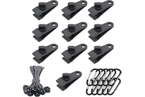 HETING-YQ Lot de 30 Clips de Bâche Clip de Tente en Plastique Support de BâChe pour ExtéRieur pour Camping en Plein Air Tentes Auvents Bâches