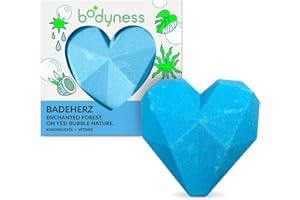 CRAZE BODYNESS Bath Bomb Neon Heart - Badekugel in Herzform, Badekugel für Hautpflege und Entspannung mit Kokosnussöl und Aroma, 120g