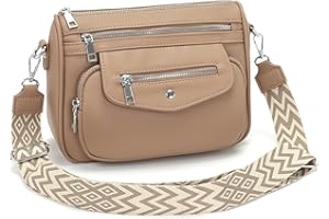 YISUOHOOM 7 Farben Umhängetasche Damen Klein 2025 Crossbody Bag Kleine Handtasche Damen 5 Taschen 7 Fächer