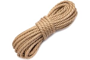 ZephyrCraft Juteseil 8mm x 25M - Starkes Naturfaser Hanfseil für Garten, DIY, Dekoration, Bündeln und Camping - Robuste Juteschnur, Kordel, Paketschnur, Juteband